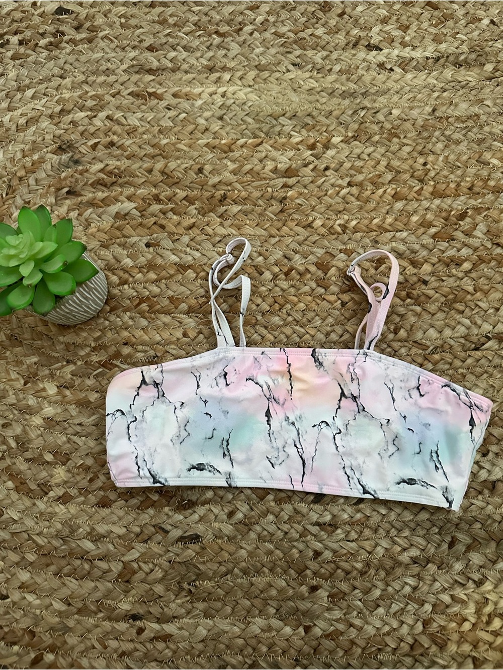 PASTEL MARBLED BIKINI TOP